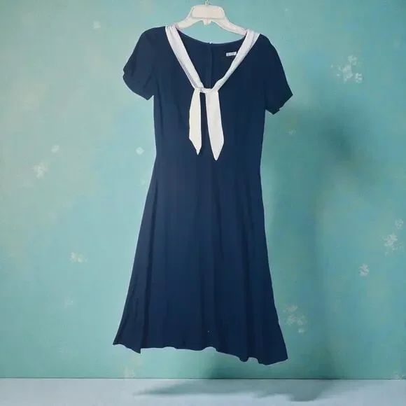 Reformation Este Sailor Nautical Dress sz 6 - Picture 3 of 12